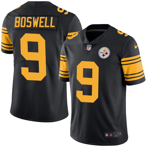Nike Steelers #9 Chris Boswell Black Men's Stitched NFL Limited Rush Jersey - Click Image to Close
